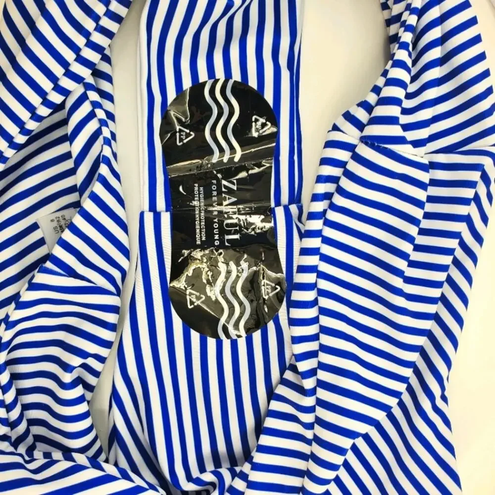 NWT Zaful Red, White & Blue Bikini size 8 - Picture 8 of 11